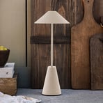 Globen Lighting Lampe de table d'extérieur rechargeable Cannes, beige, IP54