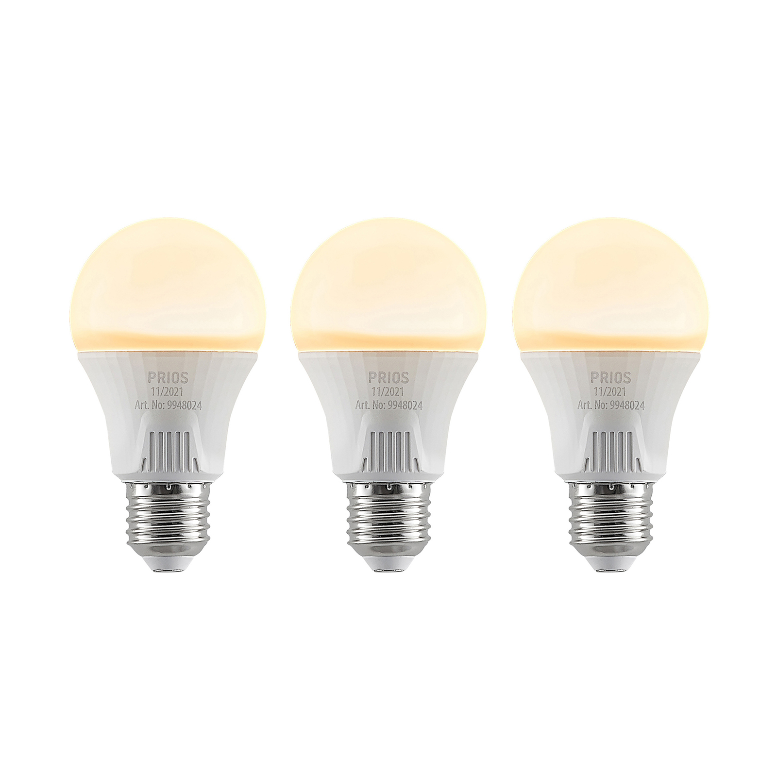 LED-Lampe E27 A60 11W weiß 3.000K 3er-Set