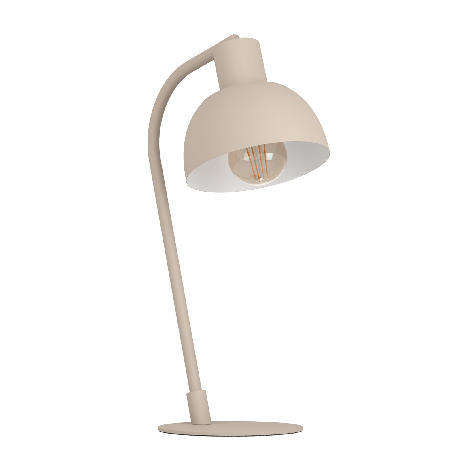 Tafellamp Cazalilla, zandbeige, metaal, E27, hoogte 41,3 cm