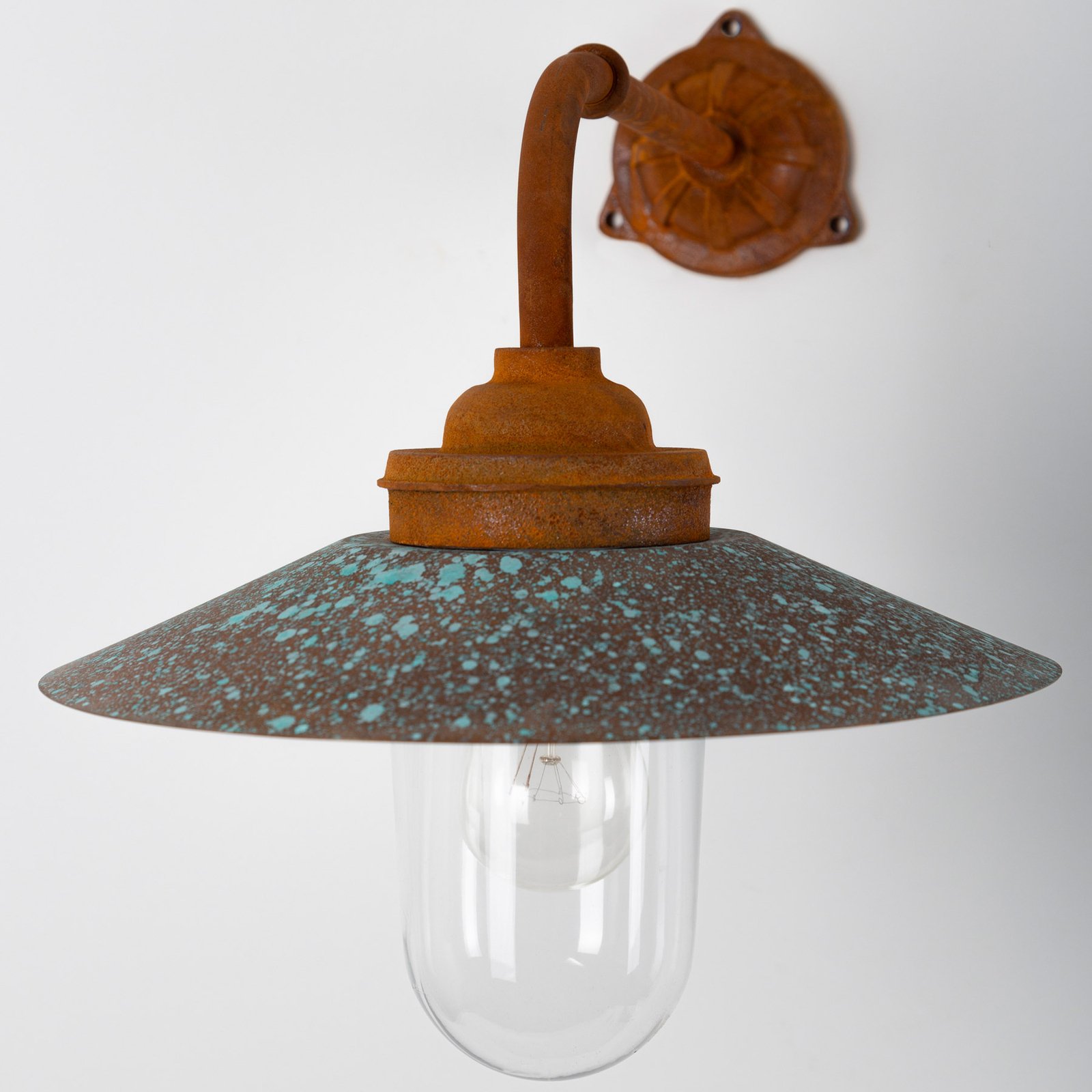 Provence outdoor wall light in rust brown