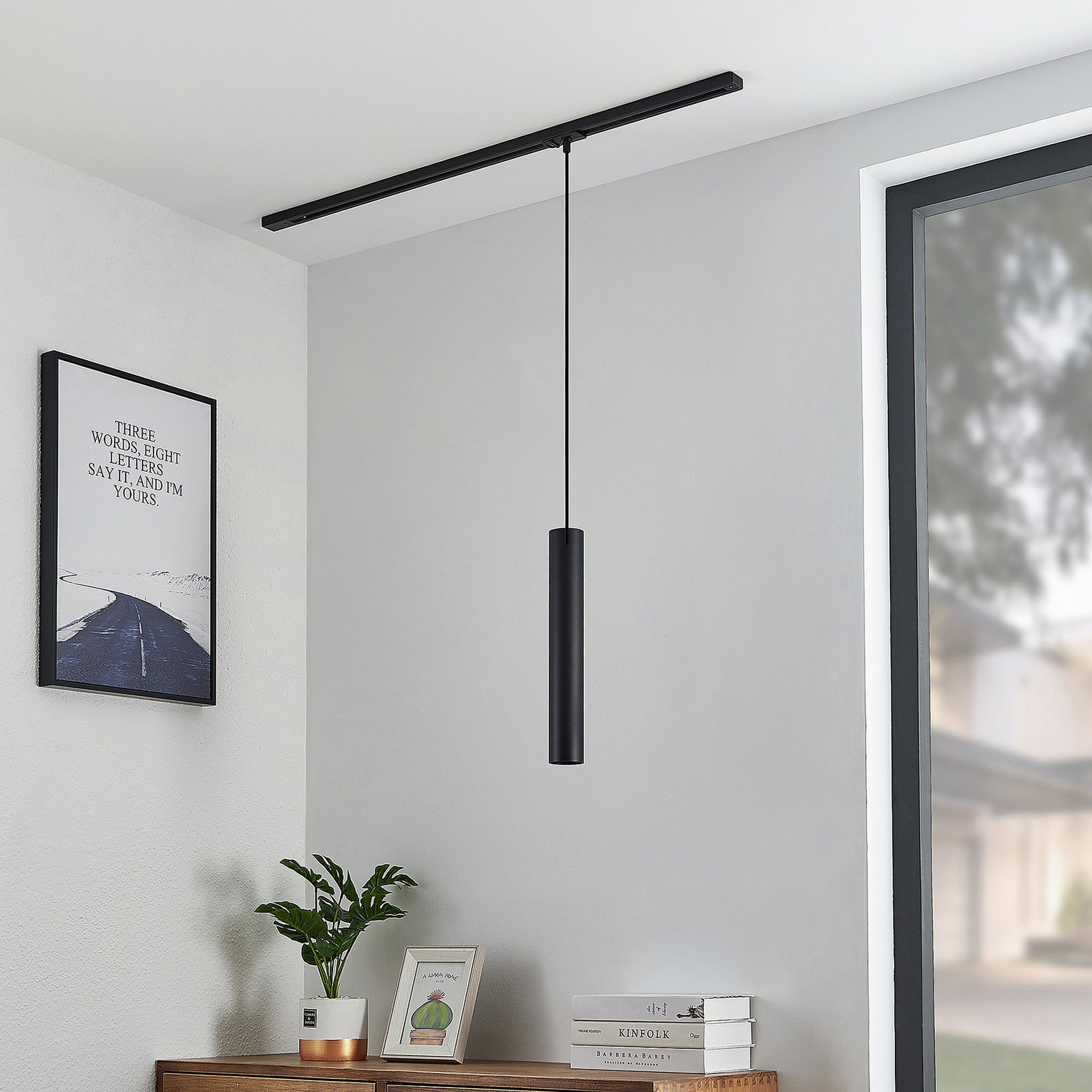 Linaro Track Hanglamp H40 Zwart - Lindby