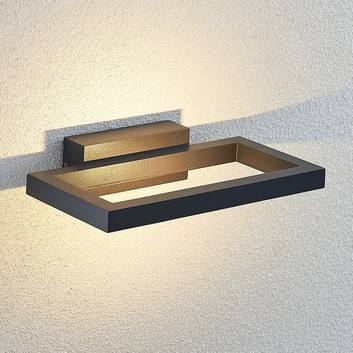 Udendørs LED-væglampe Loki, mørkegrå, 26 cm