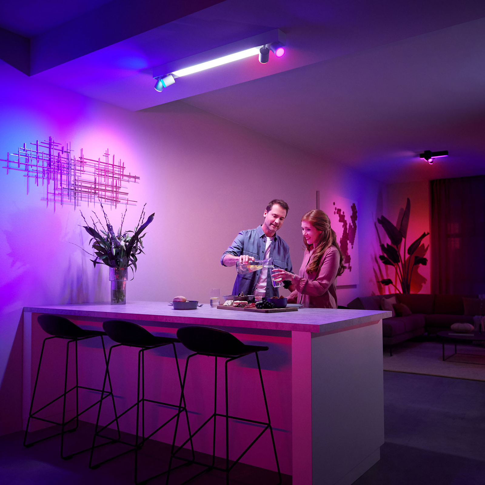 Philips Hue Centris vierflammig white&color