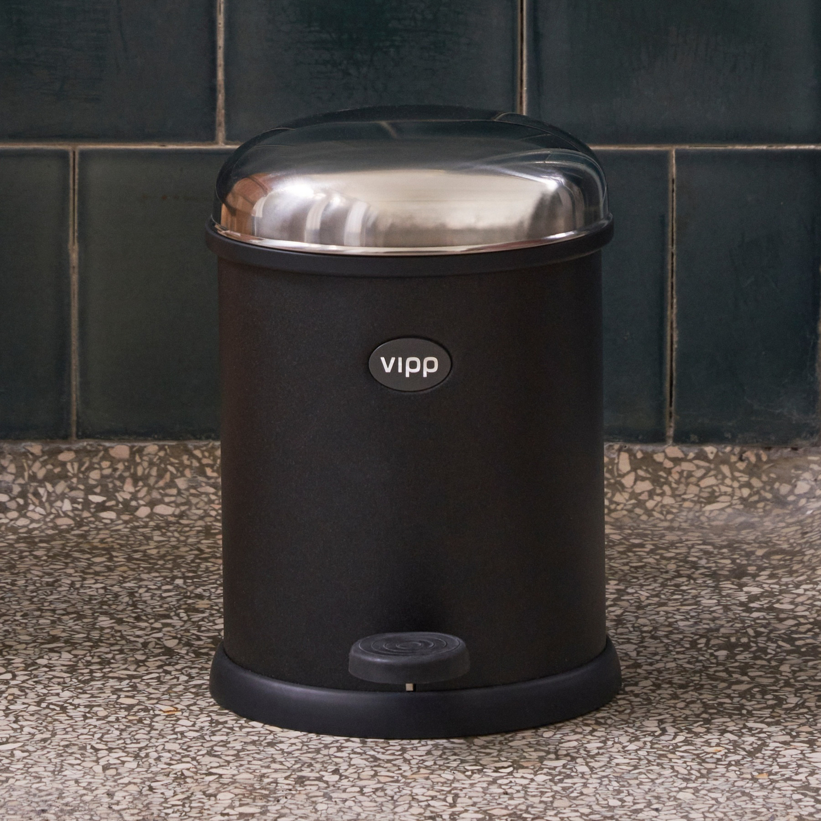 Vipp12 fodbetjent skraldespand, sort, 3 l, stål - Vipp