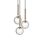 Miira 3 Candelabro Brass/Optic Clear - Nuura