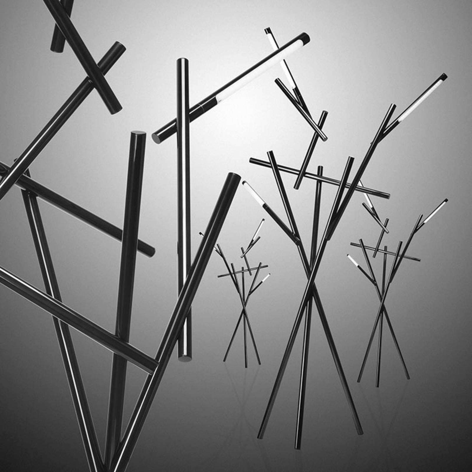 Foscarini Tuareg lampa stojąca LED, czarna