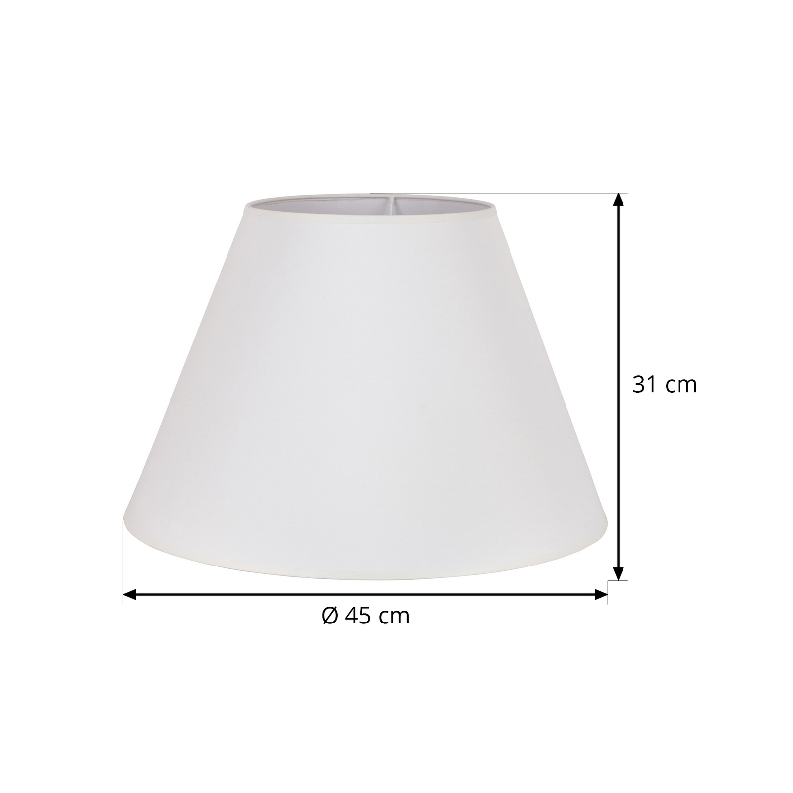 Stínidlo Sofia výška 31 cm, ecru/bílá
