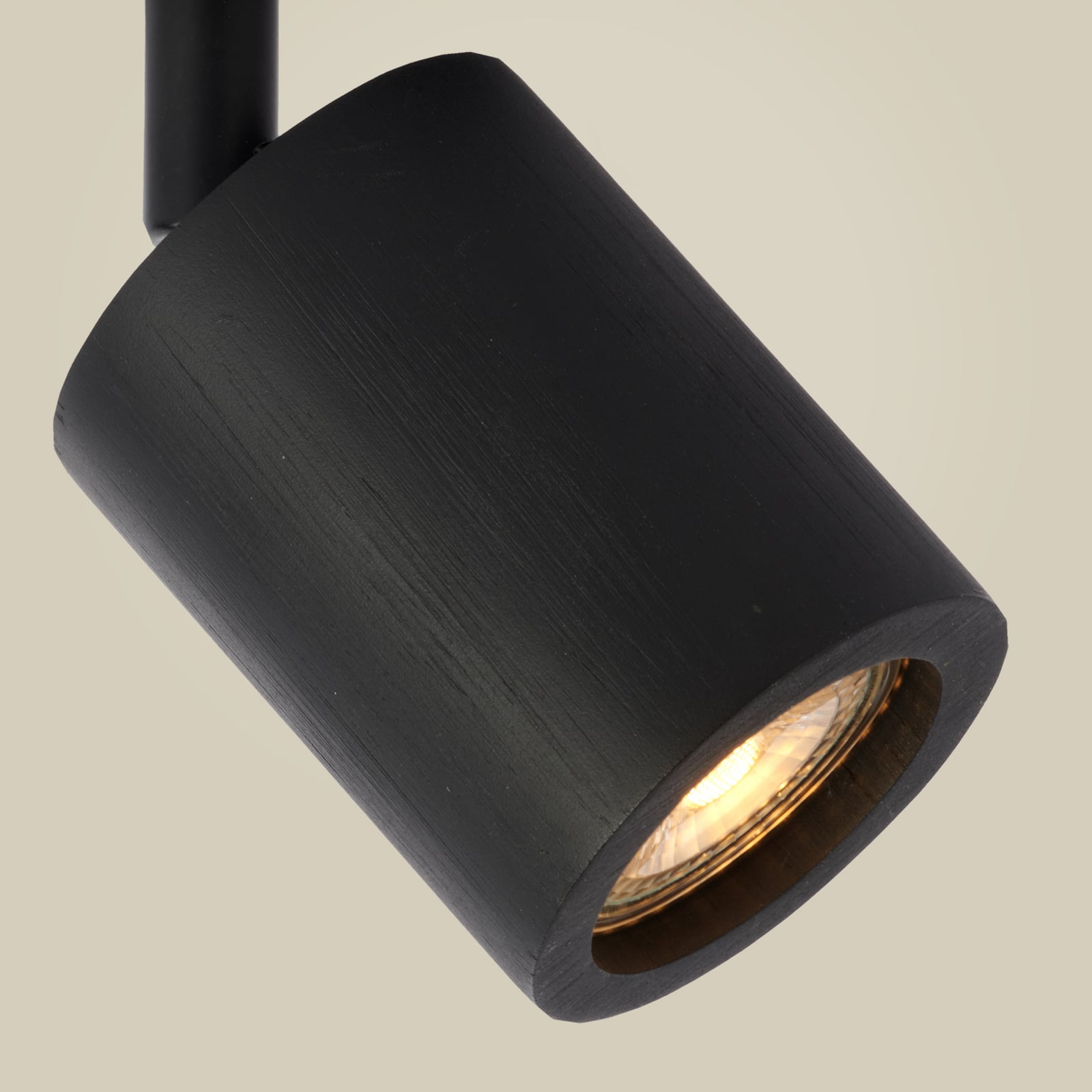 GOOD & MOJO stropní bodové světlo Java, 1-flg., černé, bambus