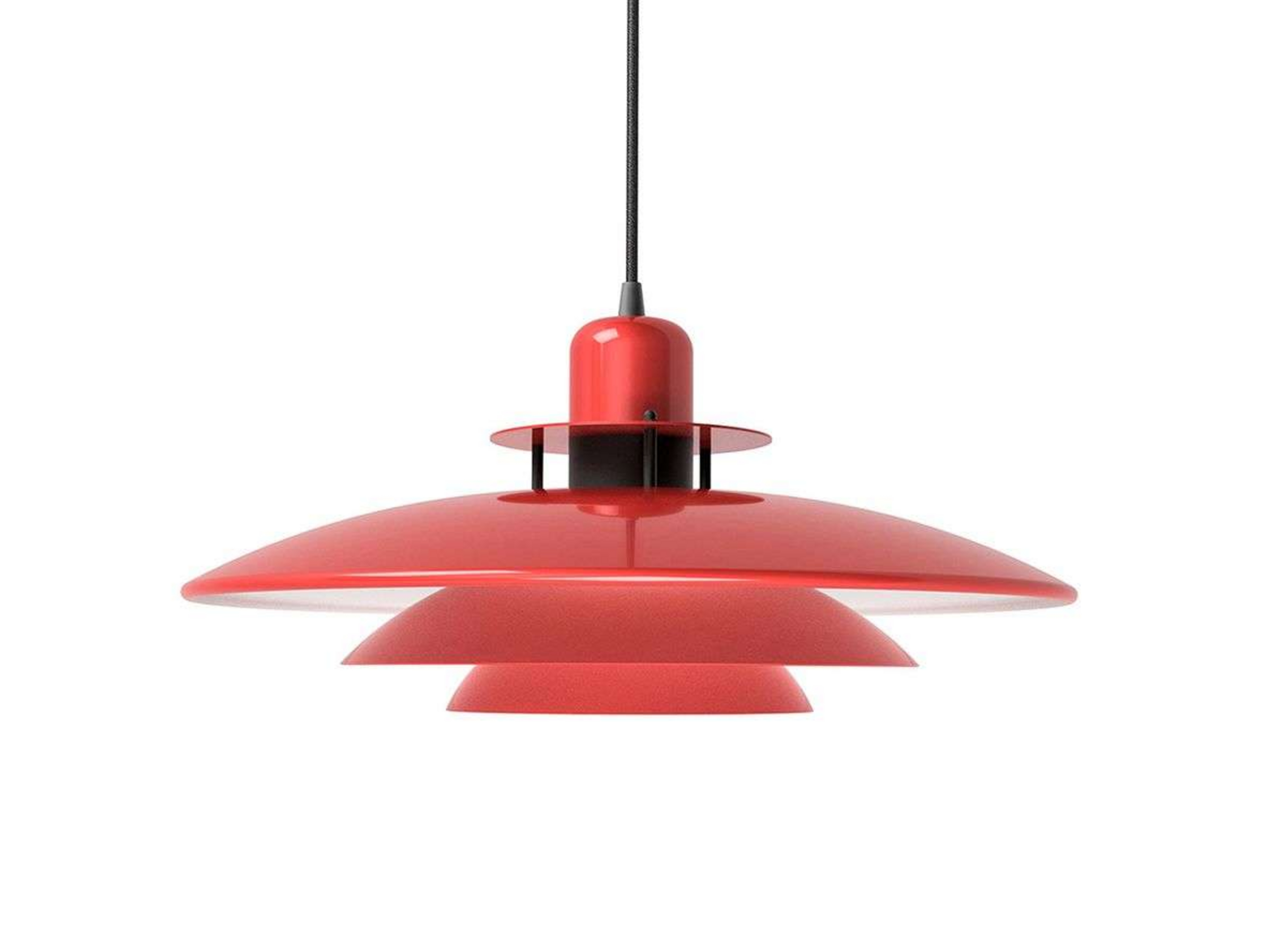 Primus I Hanglamp Ø43 Glossy Red/Matt Black - Belid