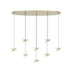 EGLO Stars Of Light LED hanging light Paratebueno brass 8-bulb