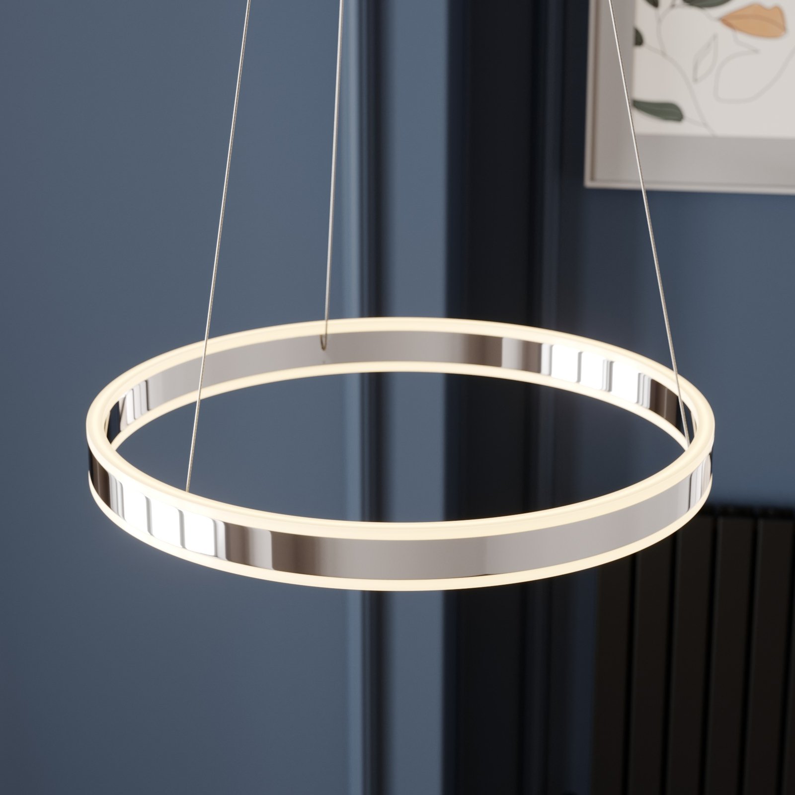 Lyani Pendant Ø50 Chrome/White - Lucande
