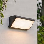 Lindby Applique da esterni LED Abby, grigio, plastica, IP65