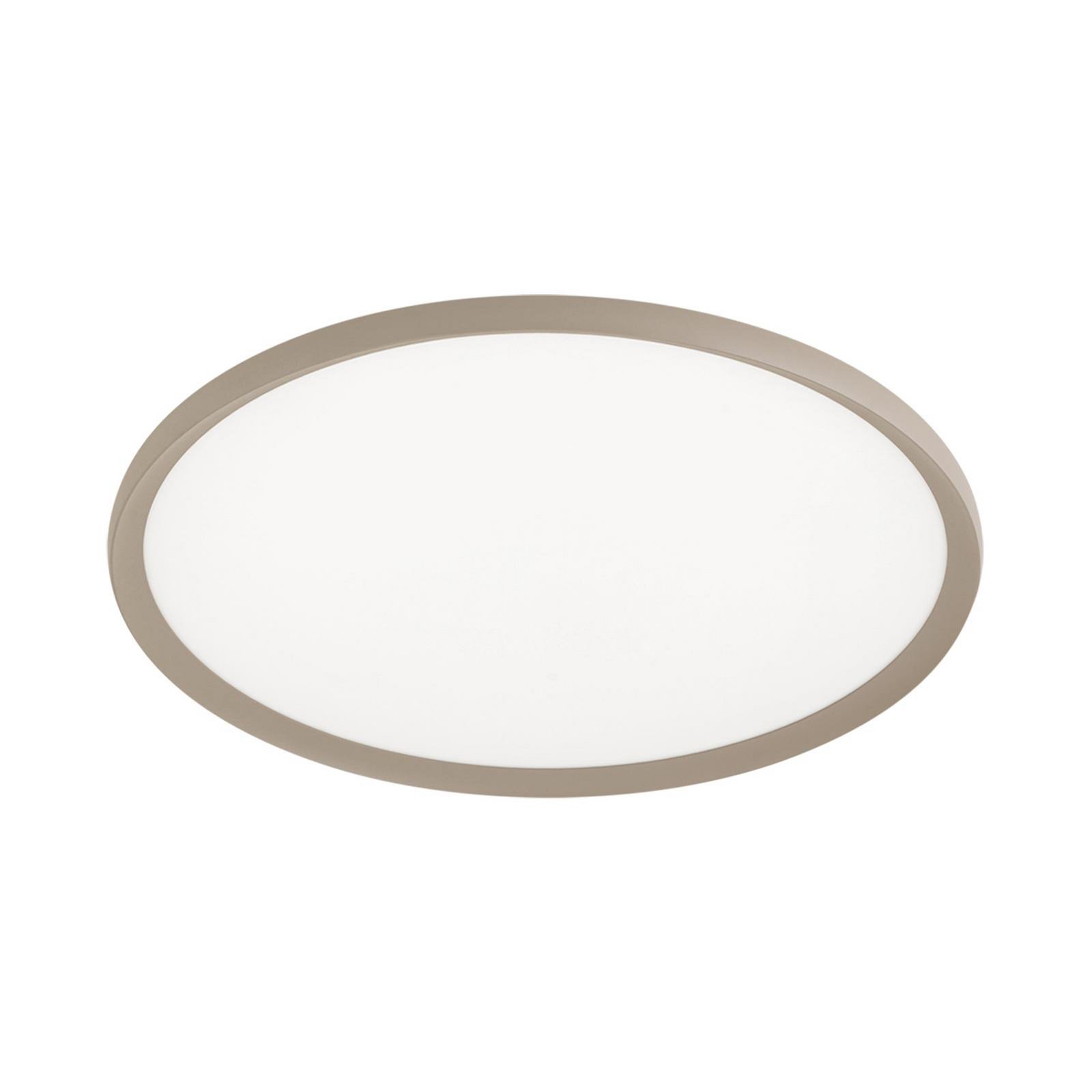 Candeeiro de teto LED Kant, Ø 60 cm cáqui, CCT metal/plástico Candeeiro de teto LED Kant, Ø 60 cm cáqui, CCT metal/plástico