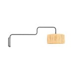 Стена лампа Bloeba, черно/кафяво, изпъкване 140 см, морска трева