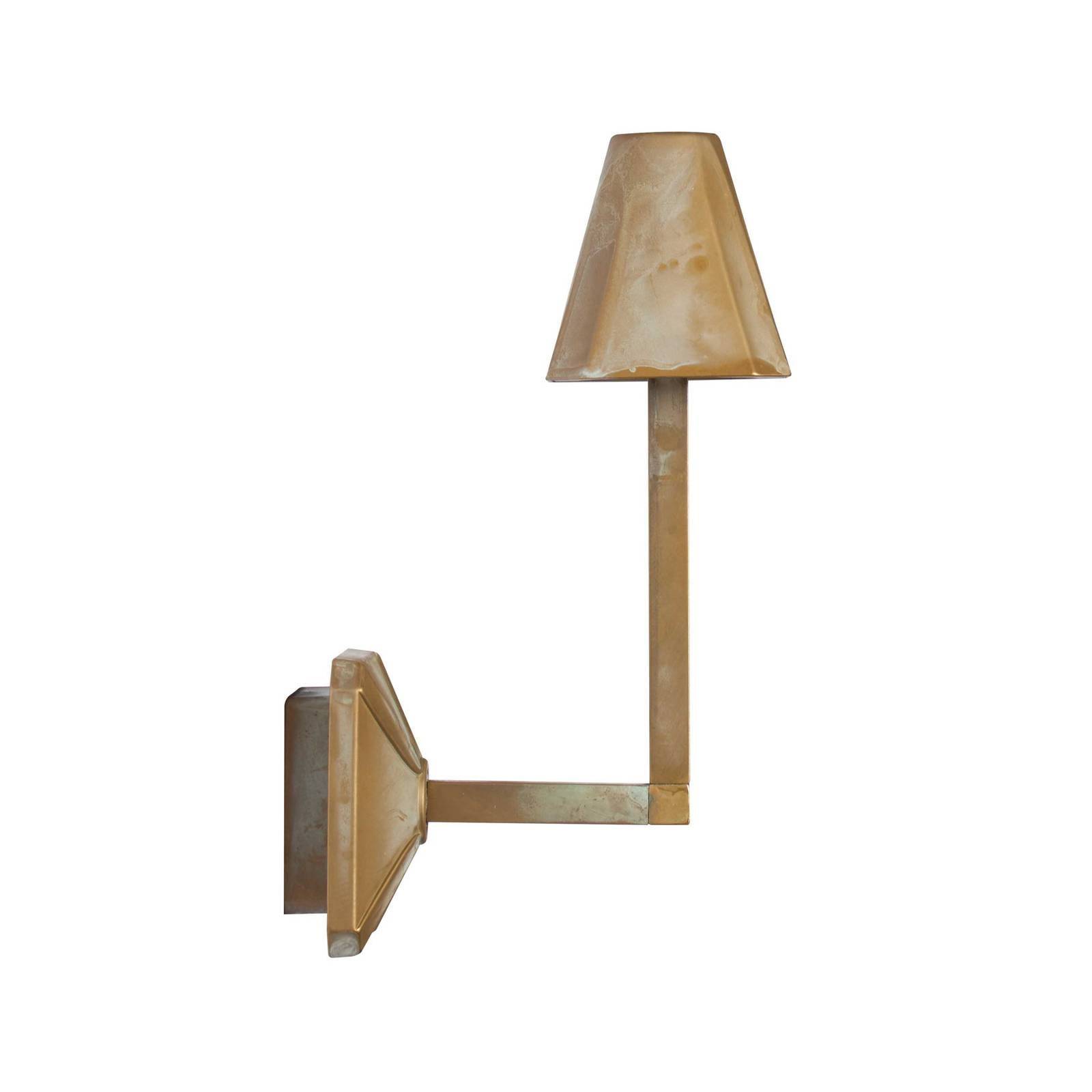 Kinkiet zewnętrzny LED Silva Frame, wysokość 30 cm, mosiądz postarzany