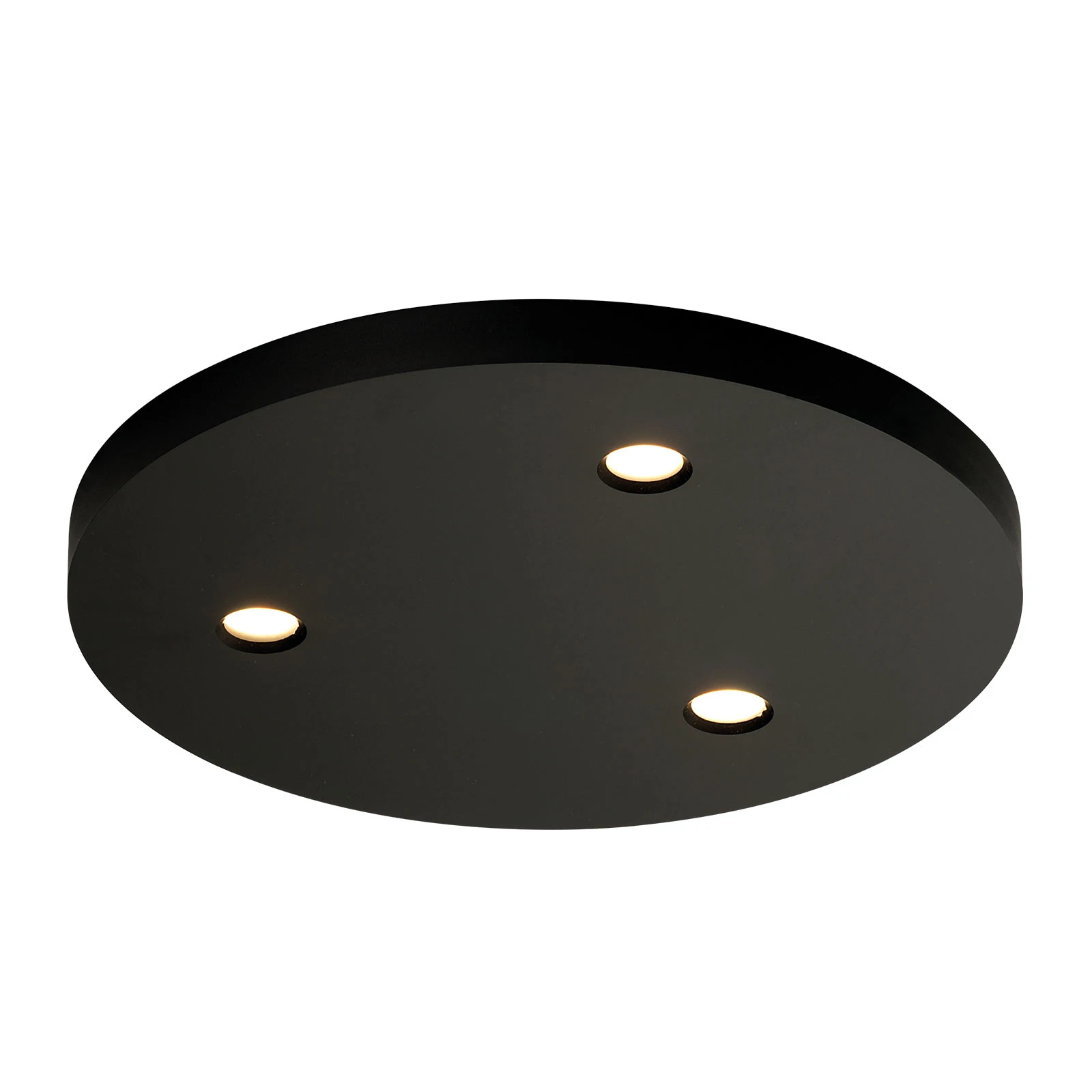 Bopp Close LED griestu lampa 3 gaismas, apaļa, melna
