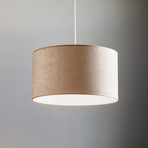 Lampada a sospensione Bristol, intreccio, beige