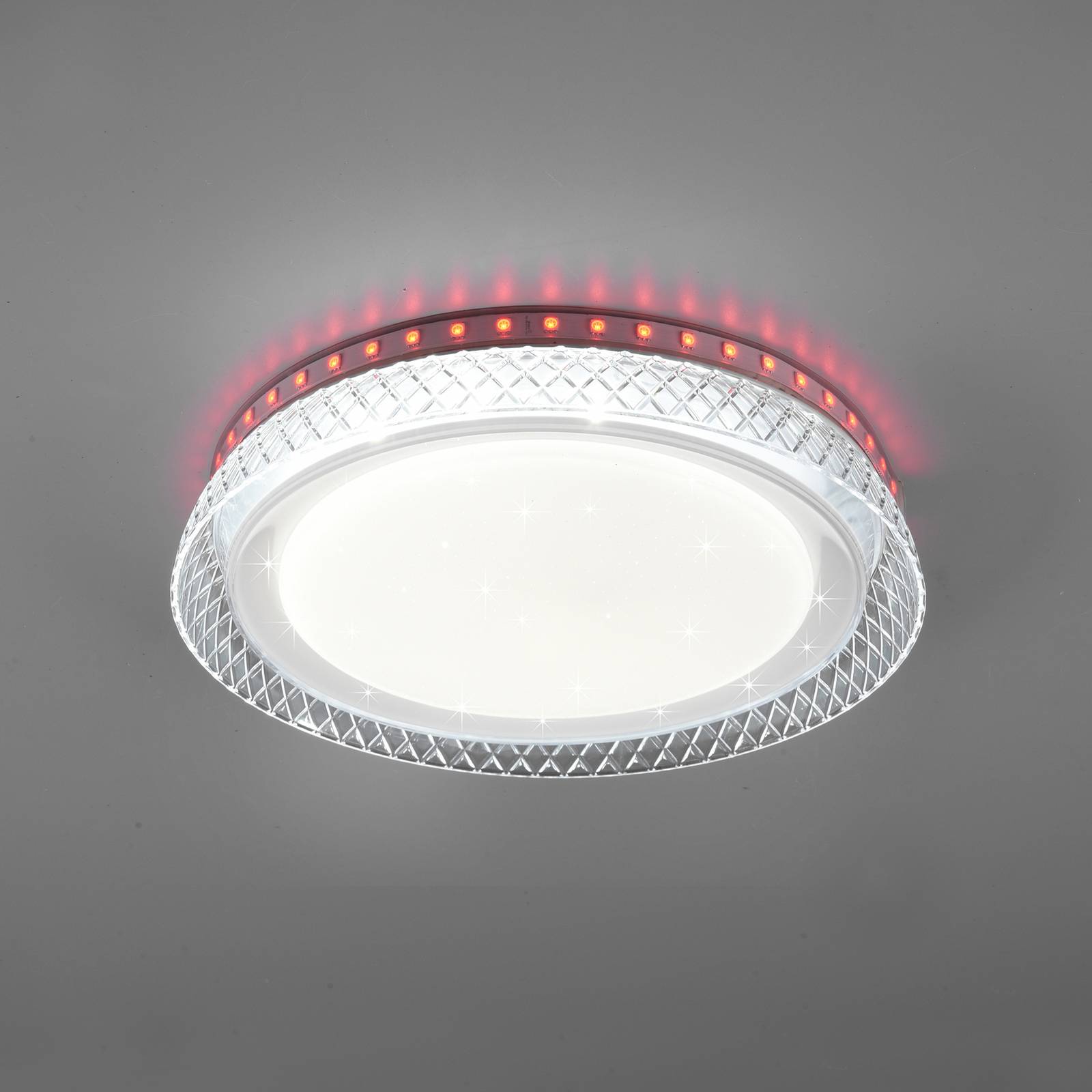 reality leuchten plafonnier led thea, rvb, cct, dimmable