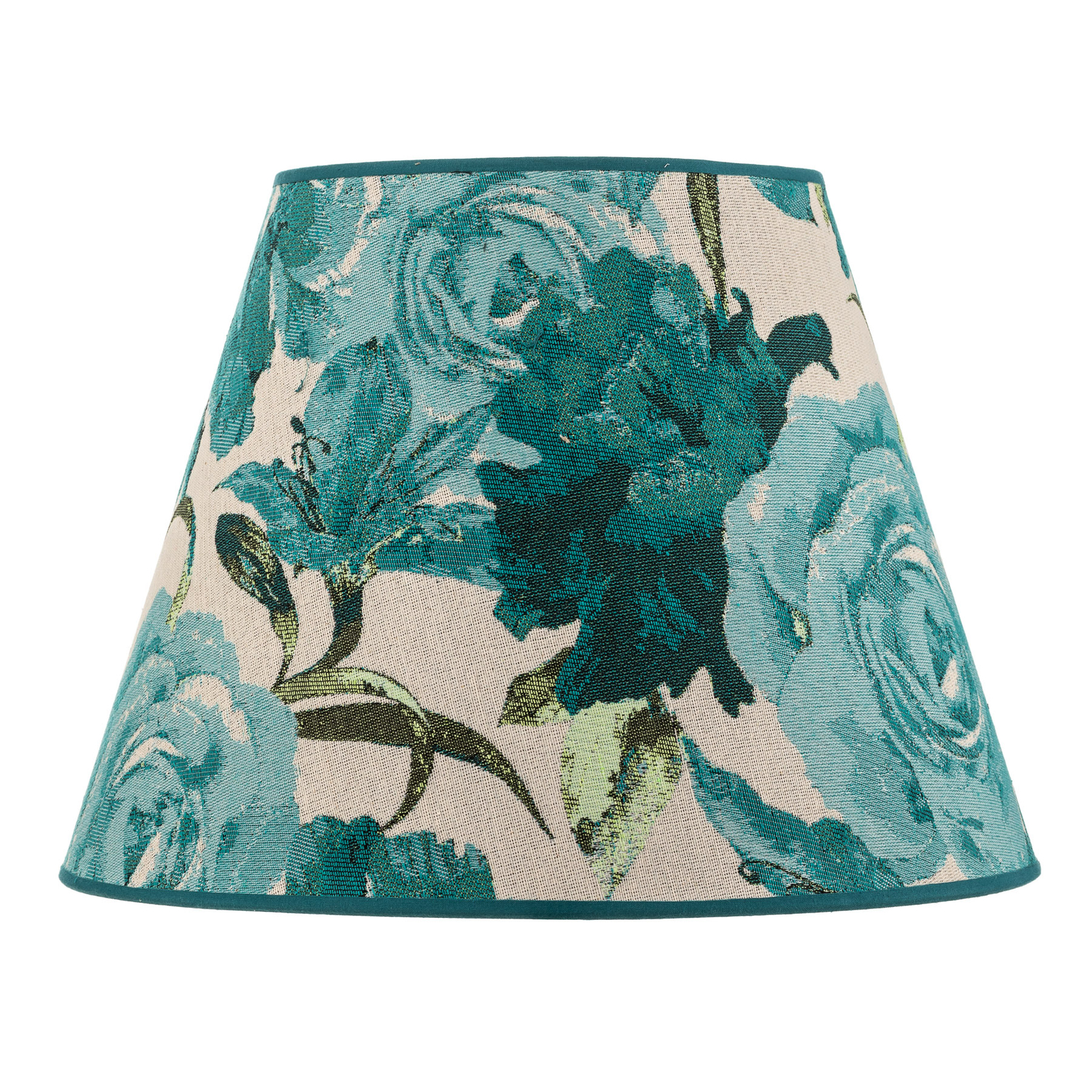 Sofia lampshade height 26 cm, floral turquoise