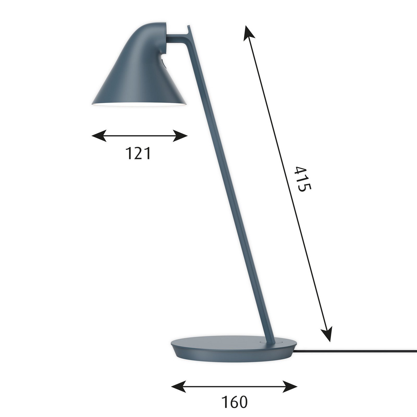 Louis Poulsen NJP Mini lampă masă LED albas-petrol