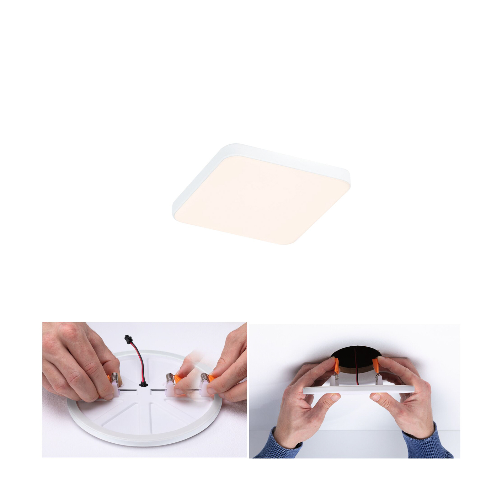 Paulmann Veluna Edge LED recessed IP44 3,000K angular