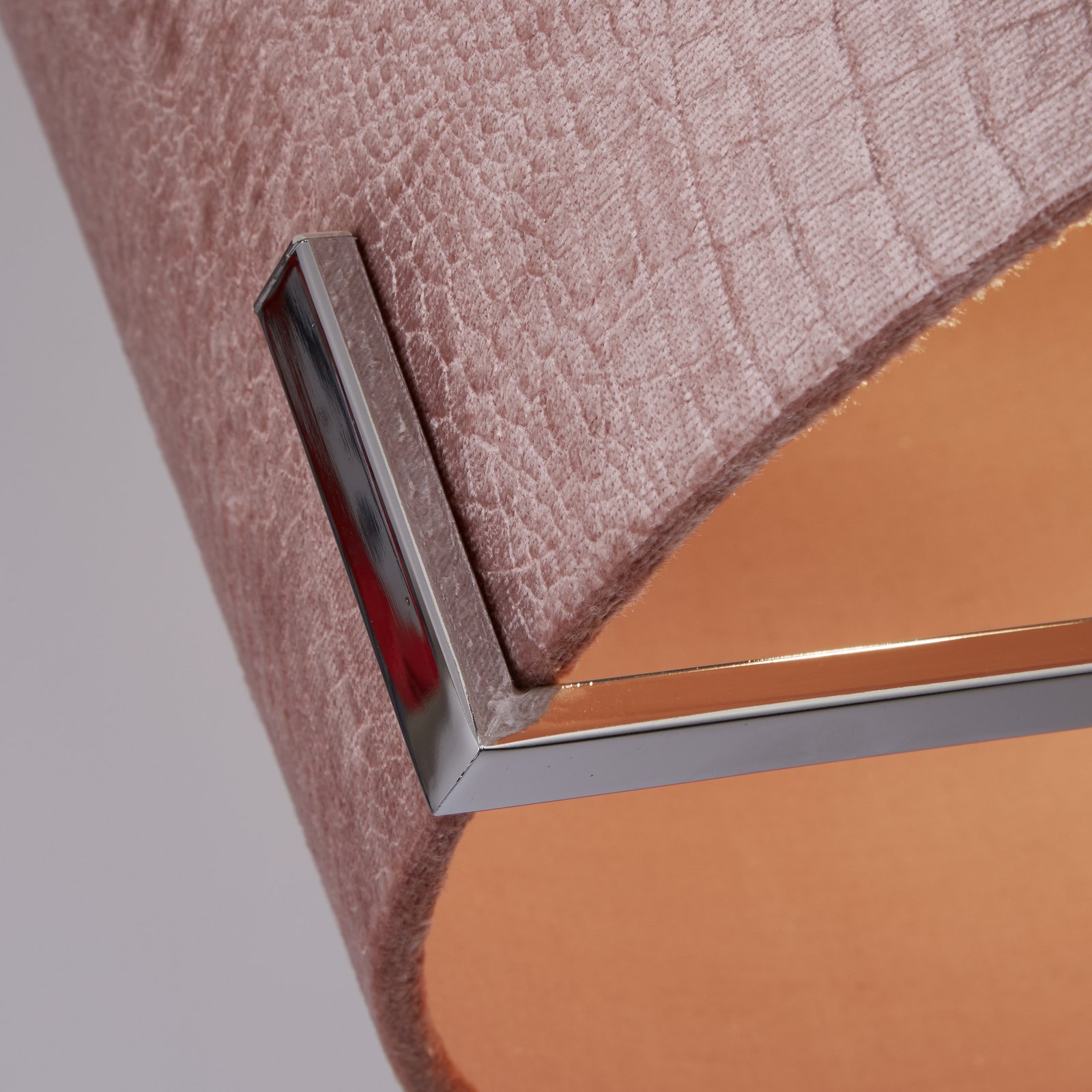 Candeeiro de teto Kyran, vermelho, metal, veludo, Ø 40 cm, E27