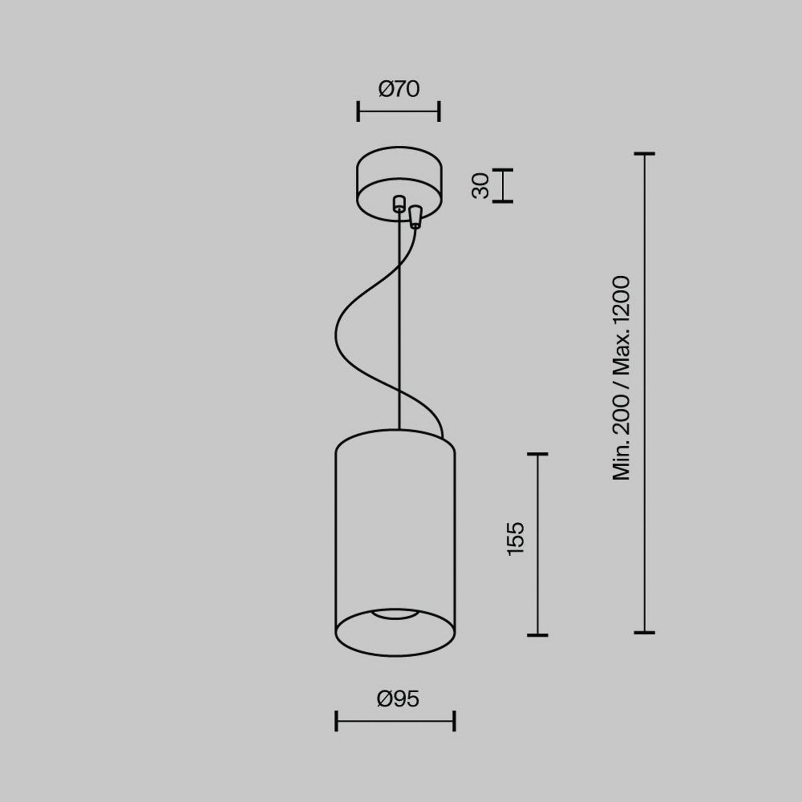 Maytoni lampă suspendată LED Efir negru Ø 95 cm 25 W 38° - Camera de zi / sufragerie - modern - Aluminiu
