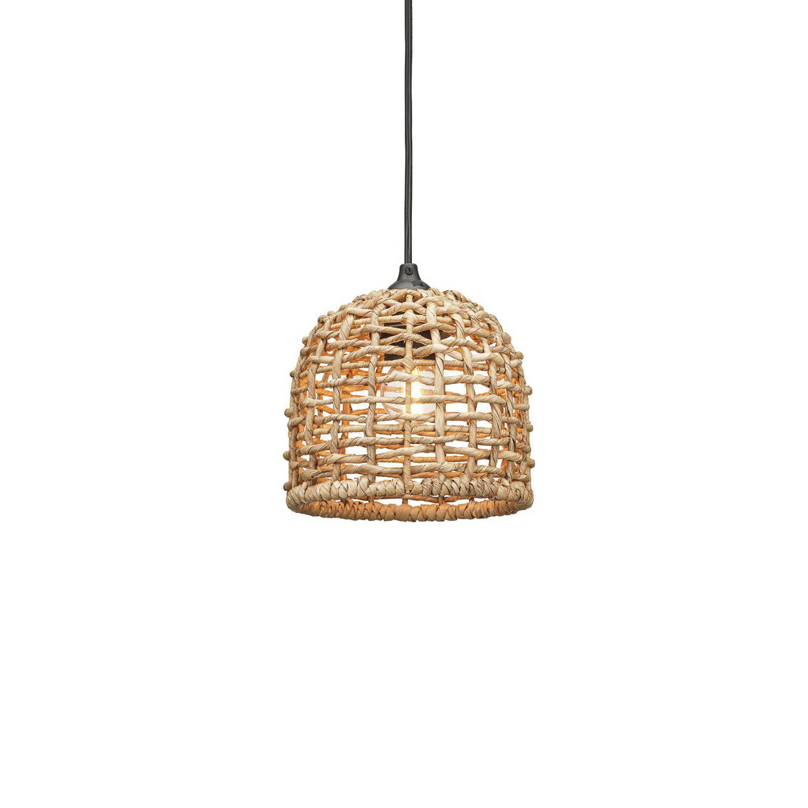 PR Home hanglamp Cebu, Ø 17 cm, Lampakanay, natuurlijk bruin