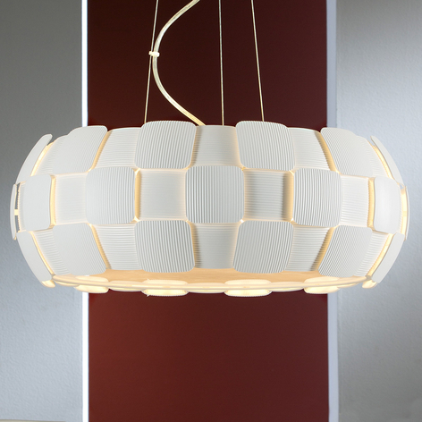 LED-Hängeleuchte Quios in Weiß, 54cm