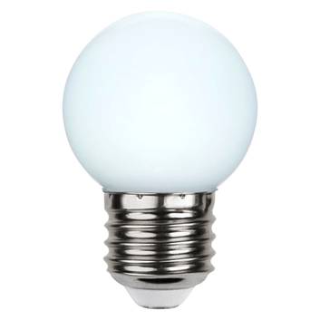 LED žárovka E27 G45 pro světelný řetěz, bílá