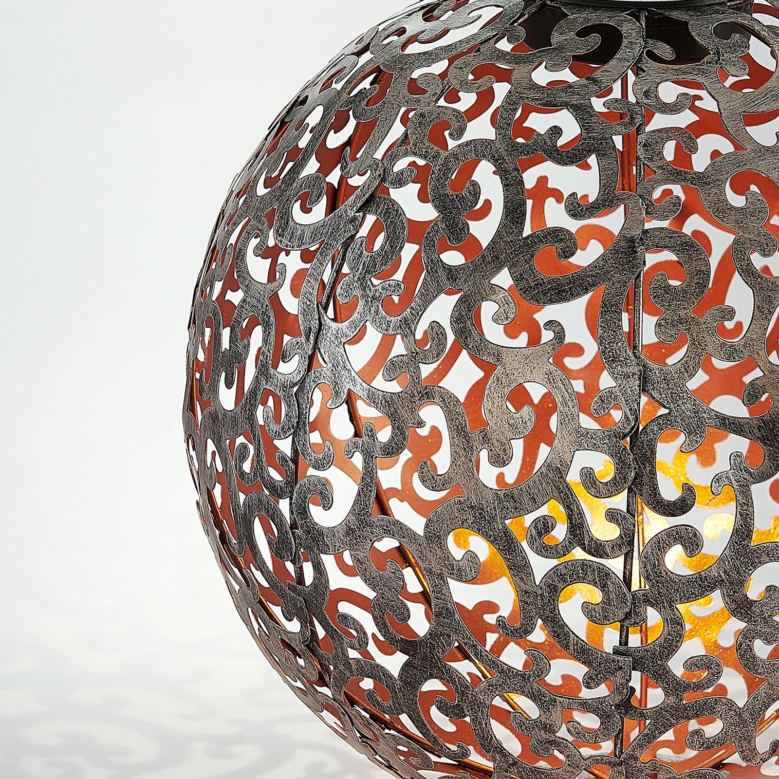 Lindby Eduta Ornament LED-solcellelampe, sølv-guld