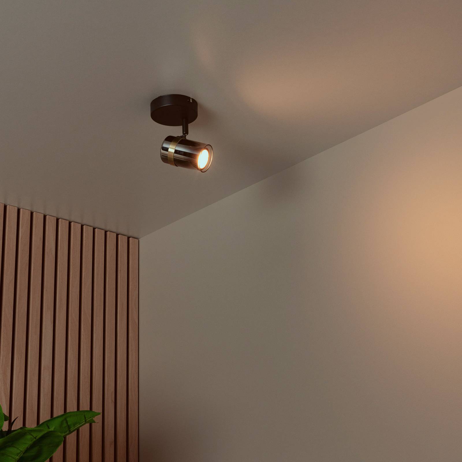 Deckenstrahler Upton, Höhe 13 cm, schwarz/rauchgrau, Metall günstig online kaufen