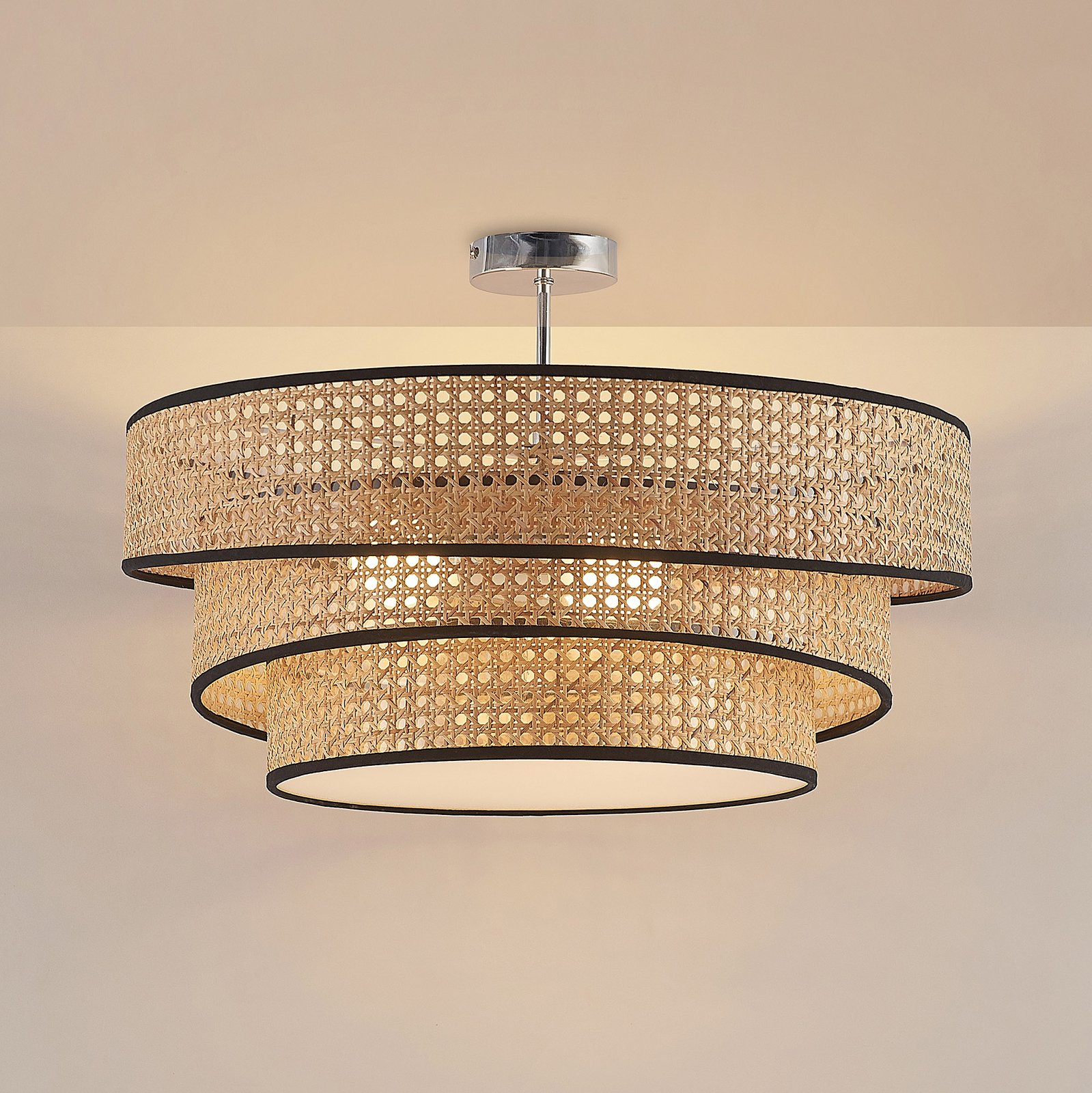 Elowen Plafondlamp Rattan - Lucande