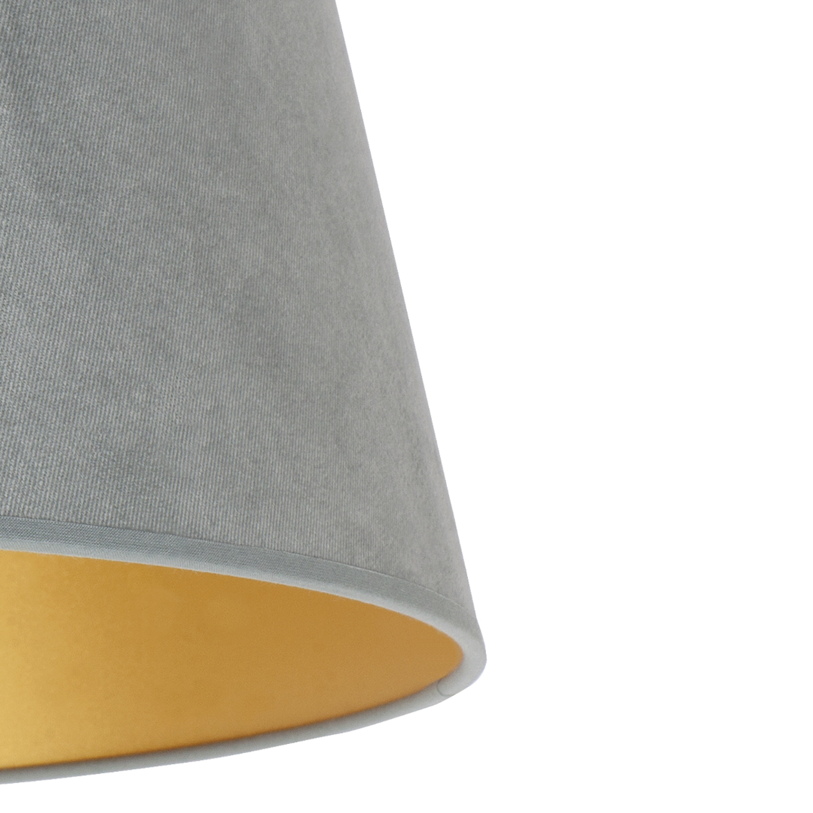 Cone lampshade height 22.5 cm, mint green/gold