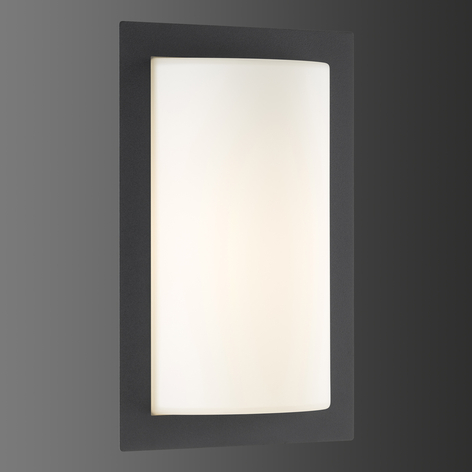 Graphitfarbene Außenwandlampe Luis m. LED-Licht