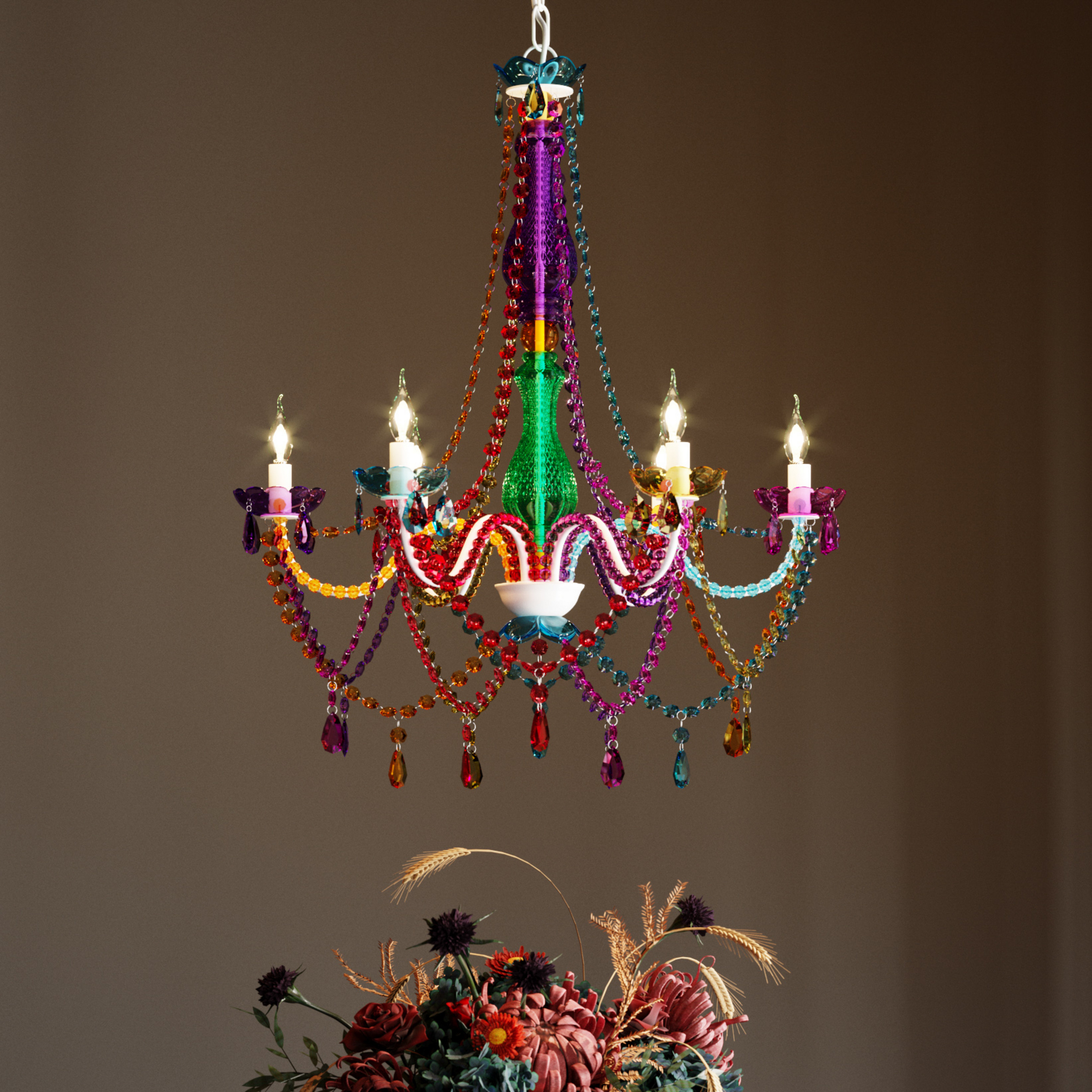 KARE Starlight Rainbow sechsflammiger Kronleuchter
