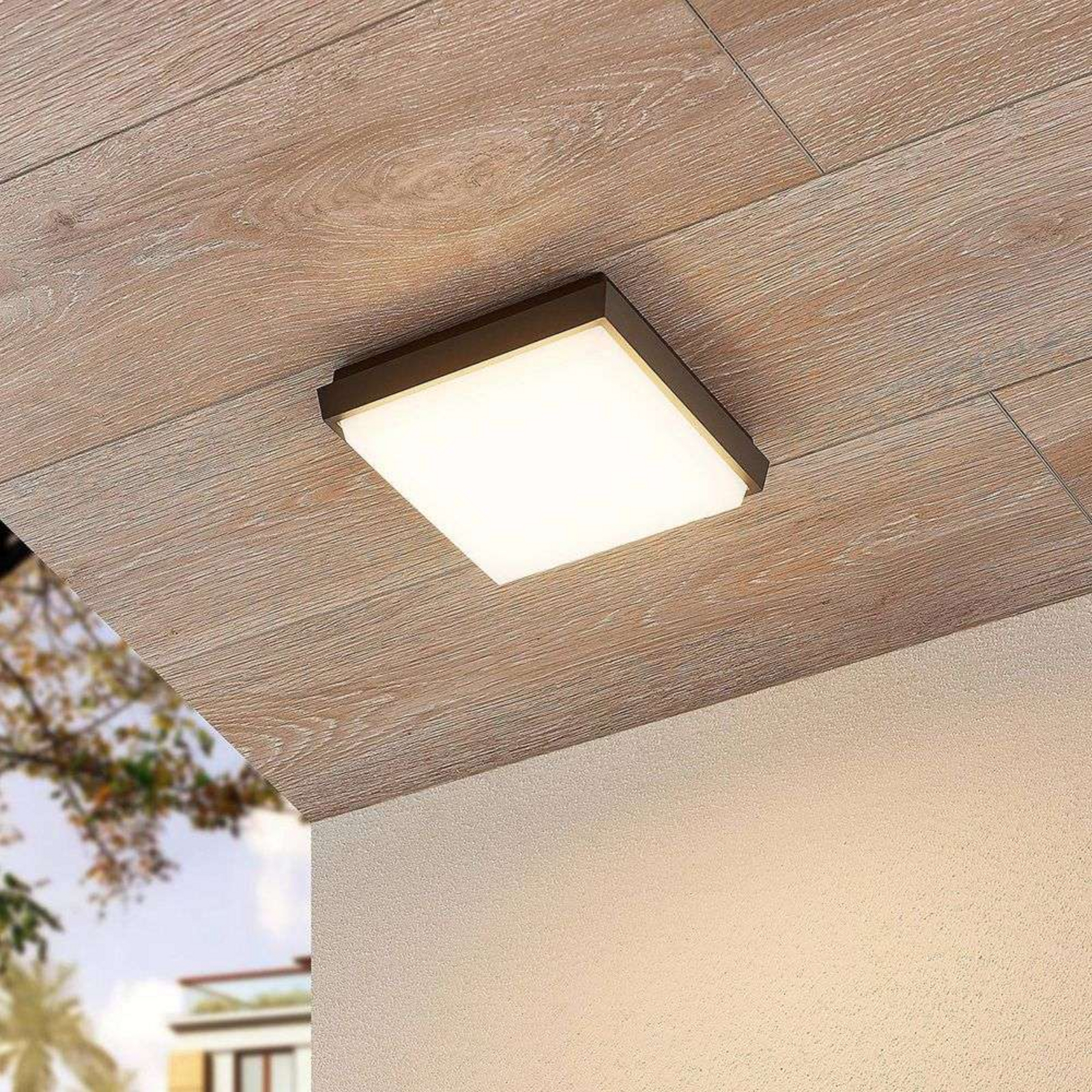 Amra LED Square Plafonieră de Exterior 17,5 Dark Grey - Lucande