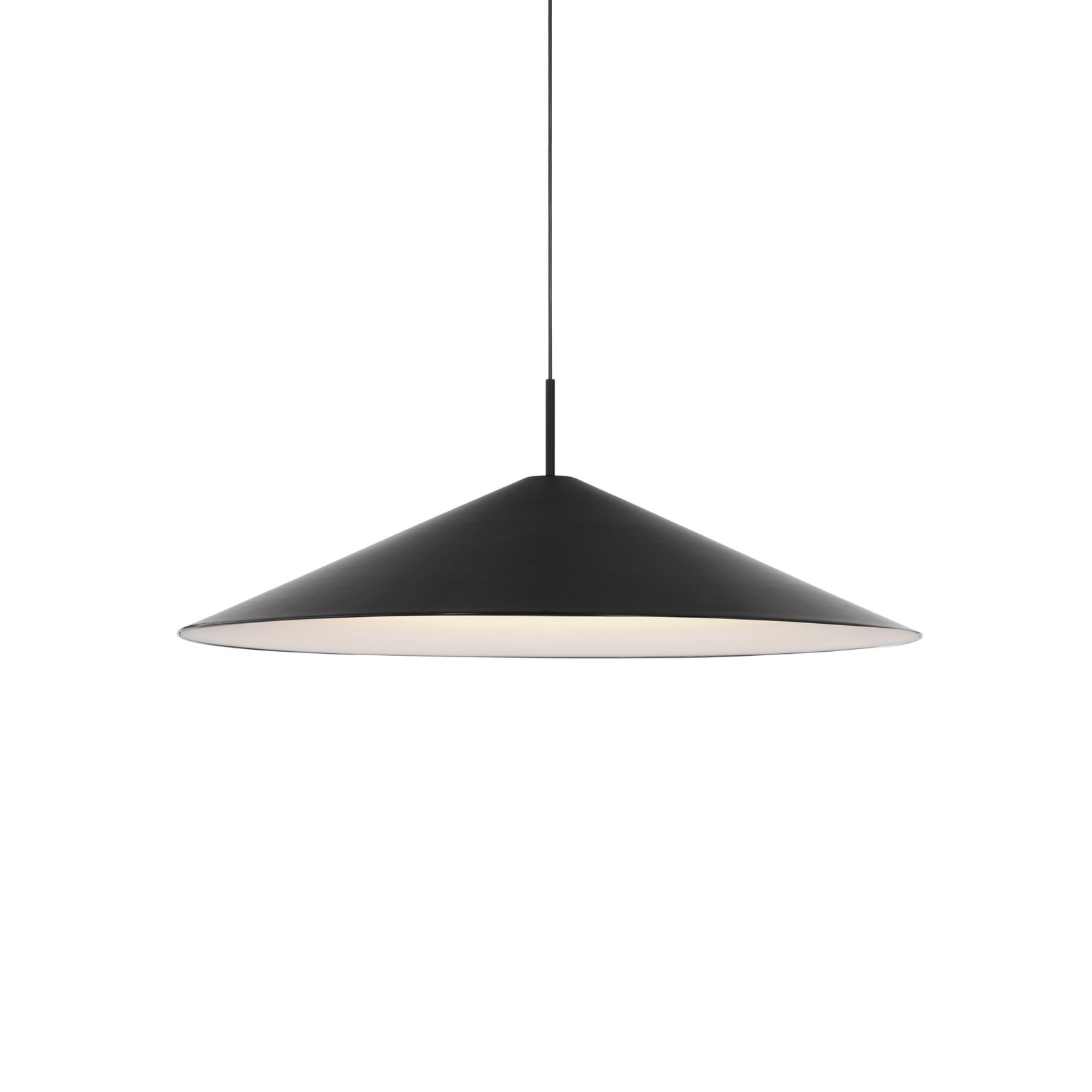 New Works LED hanglamp Brolly, Ø 90 cm, zwart, aluminium