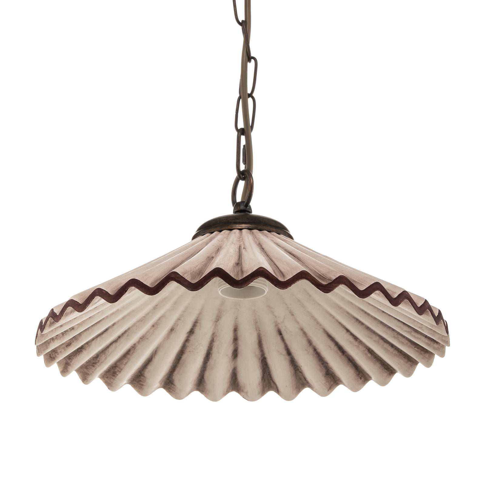 Pojedyncza lampa wisząca Rosina w kolorze różowym/brązowym