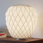 Designer table lamp Pinecone made of milky glass