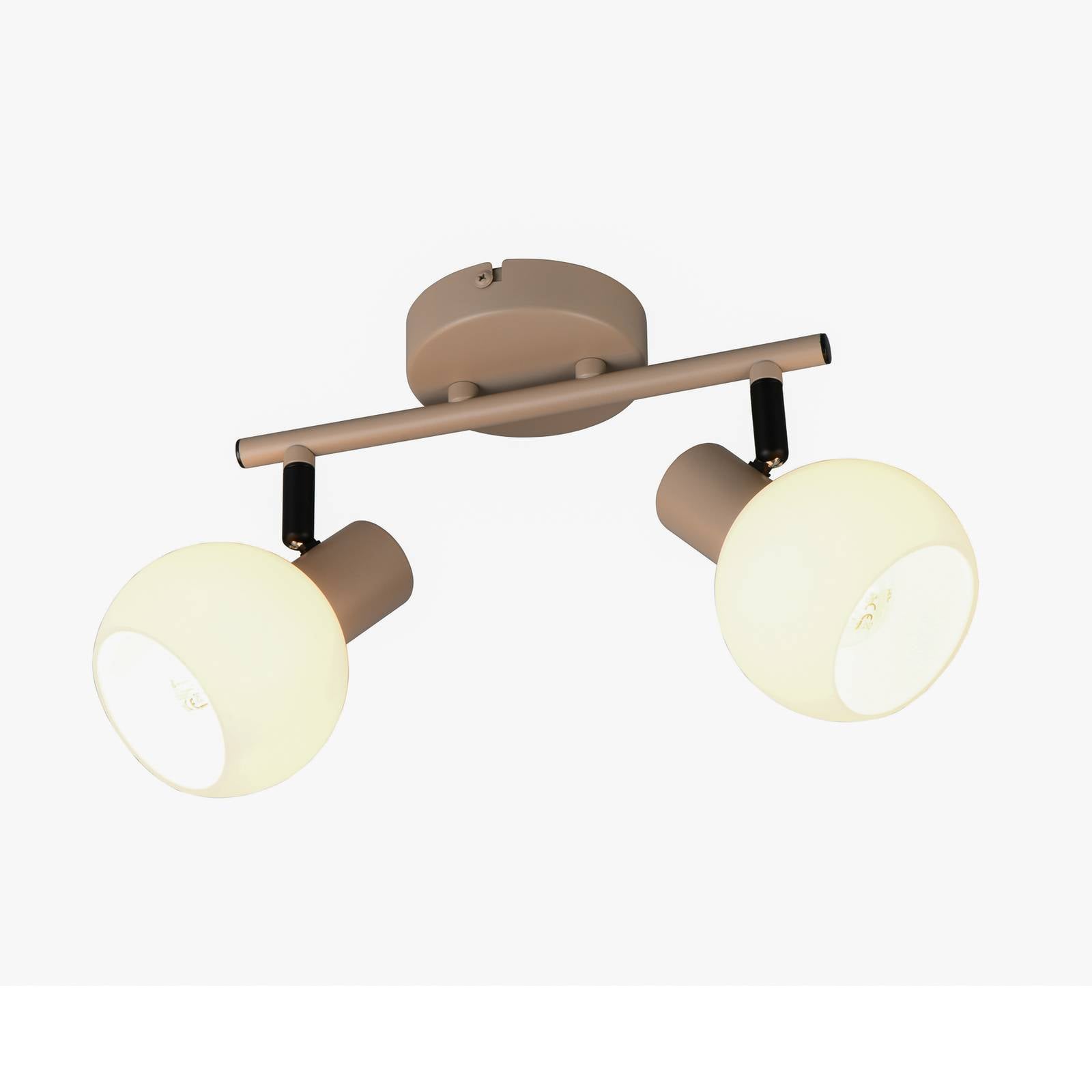 REALITY Deckenleuchte 2 flg. Boba R86372043, E14, ohne LM, IP20, beige