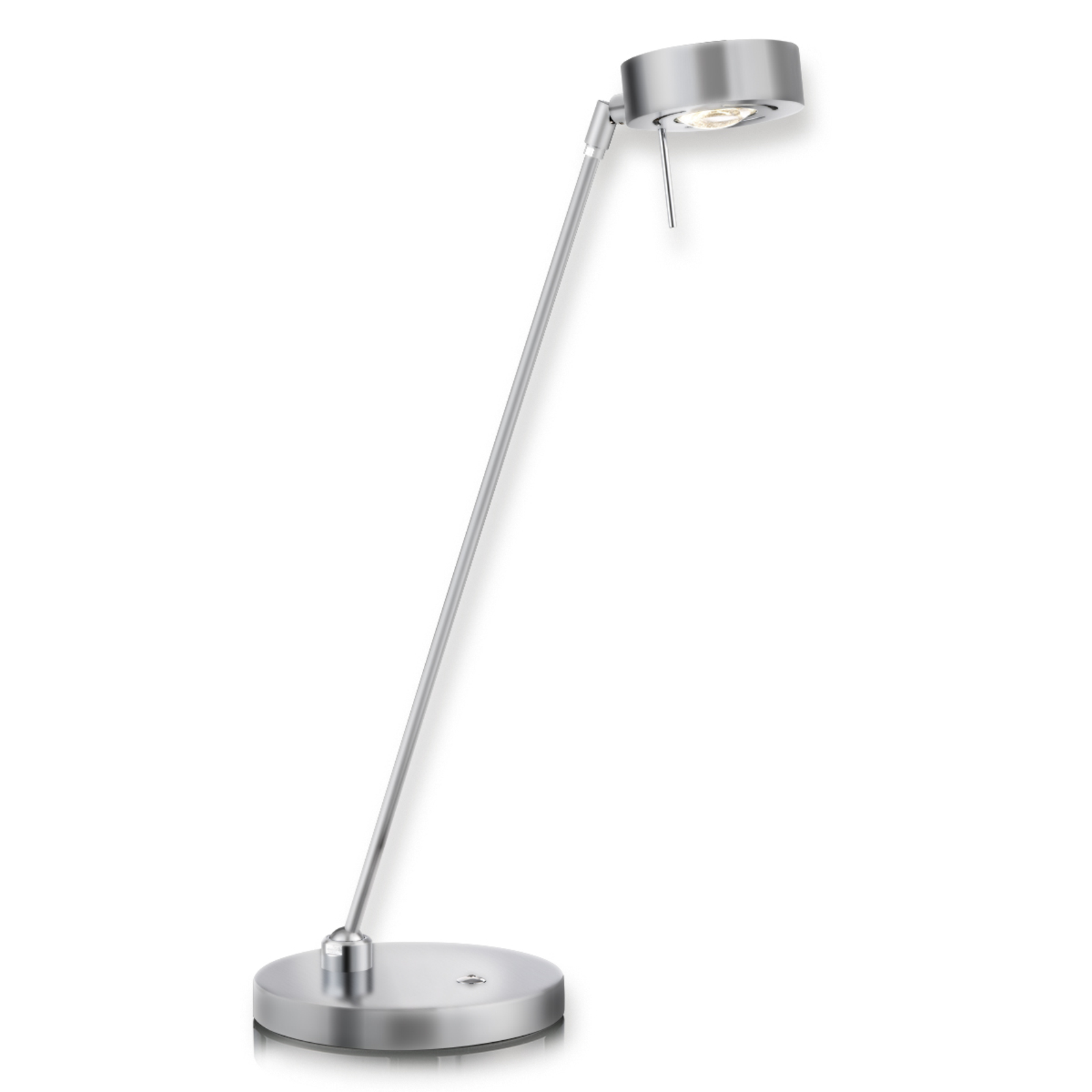 Knapstein Double jointed LED table lamp Elegance, nickel, for Living / Dining Room, metal, 4 W, energy efficiency: A+, H: 50 cm