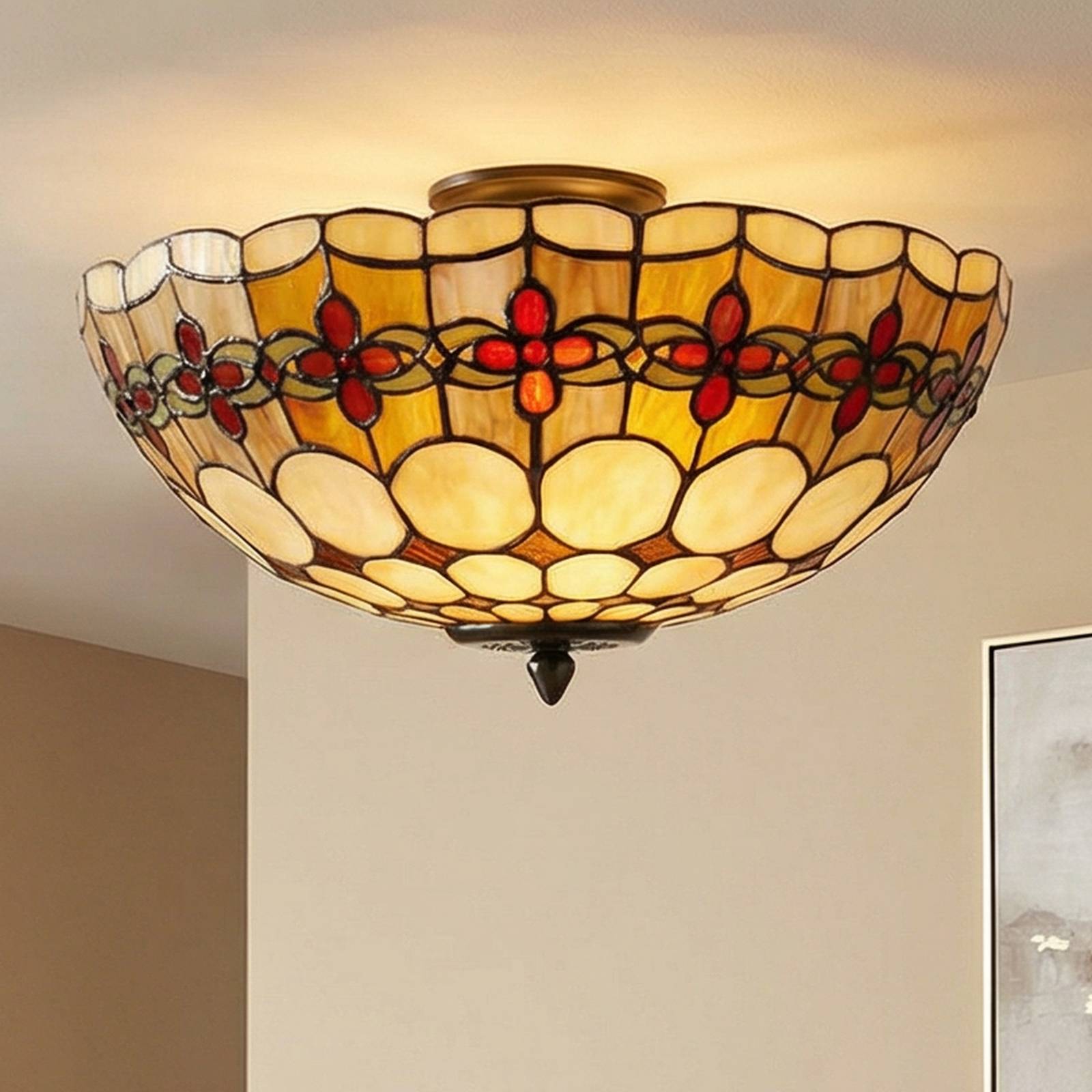 Clayre&Eef Nury - plafonnier de style Tiffany