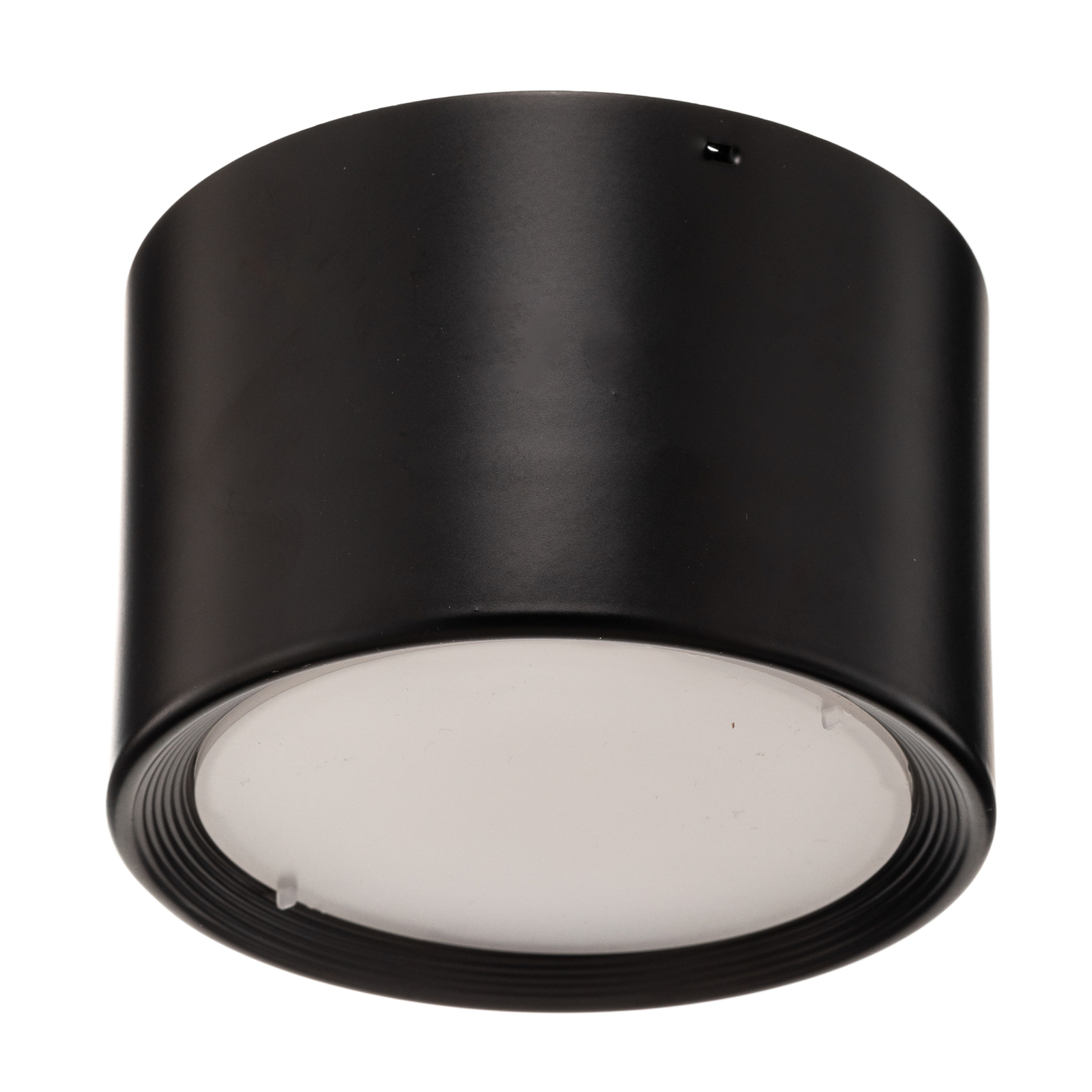 Ita LED downlight in zwart met diffuser, Ø 10 cm