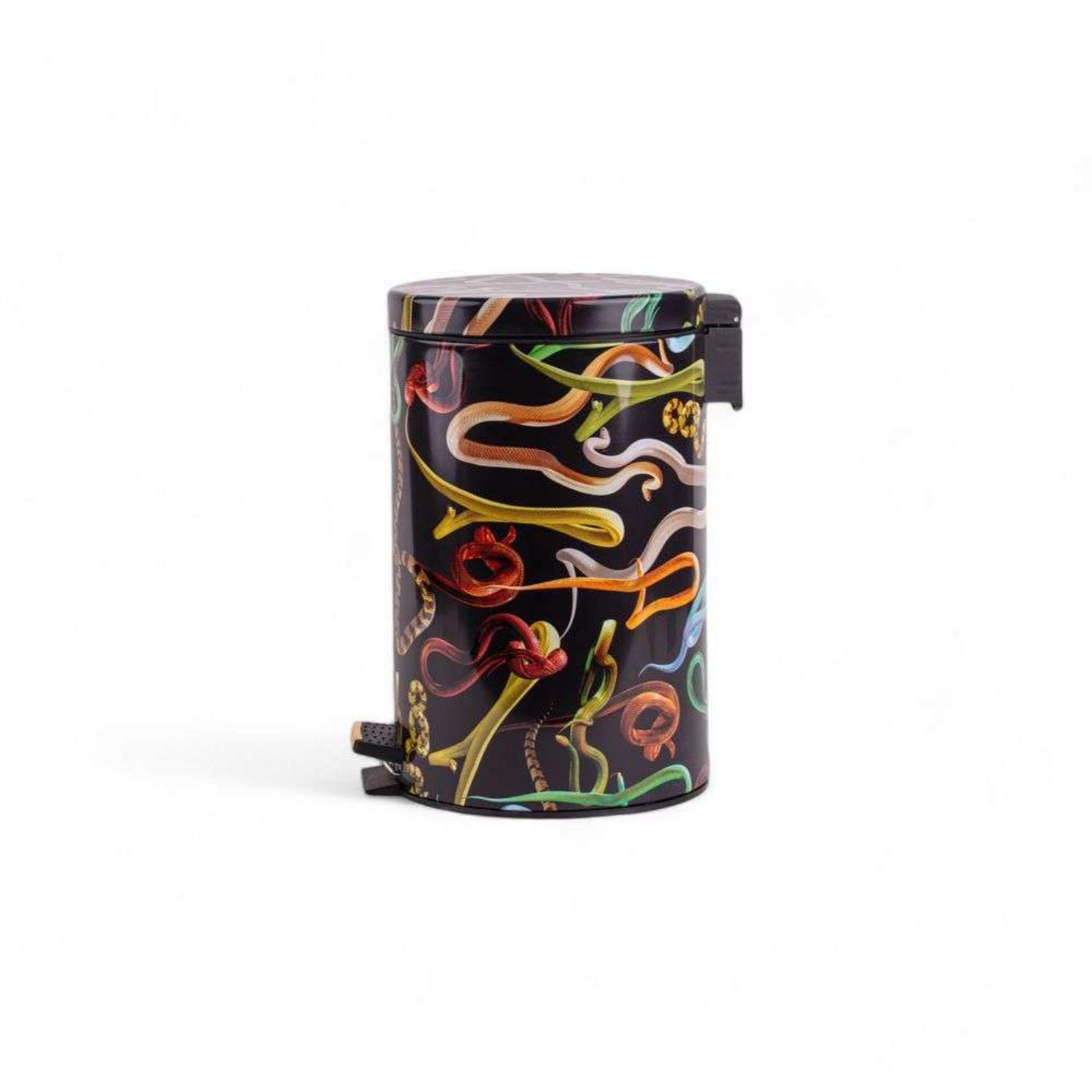 Snakes Toiletpaper Home Dustbin Ø25xH39,5 Negru/Multicolor - Seletti