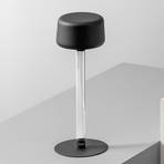 Dizajnová stolová lampa OLEV Tee s dobíjacou batériou, čierna