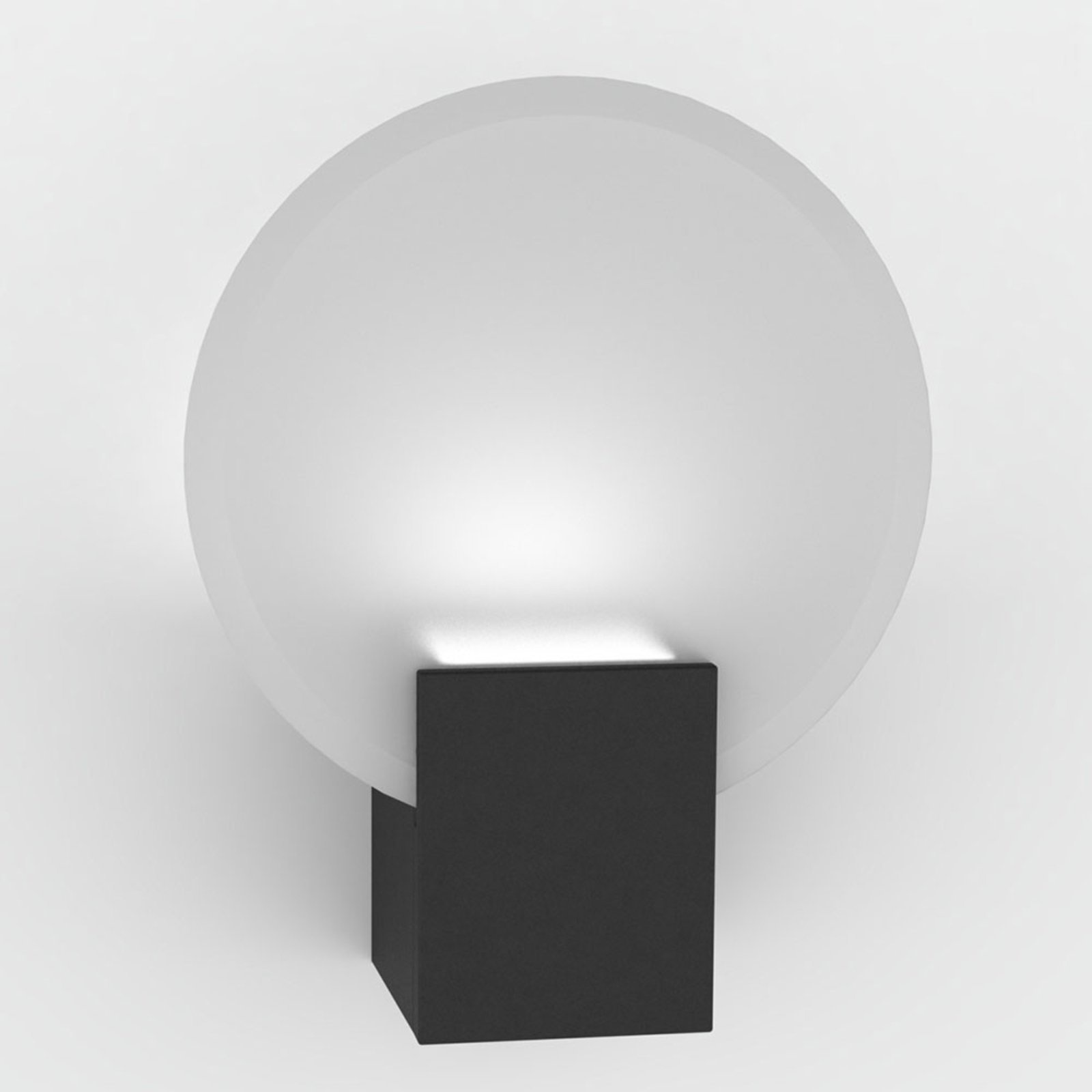 Nordlux Hester LED wall light, IP44, black, for Bathroom, plastic, glass, 9 W, energy efficiency: A+, W: 20 cm, H: 25.5 cm