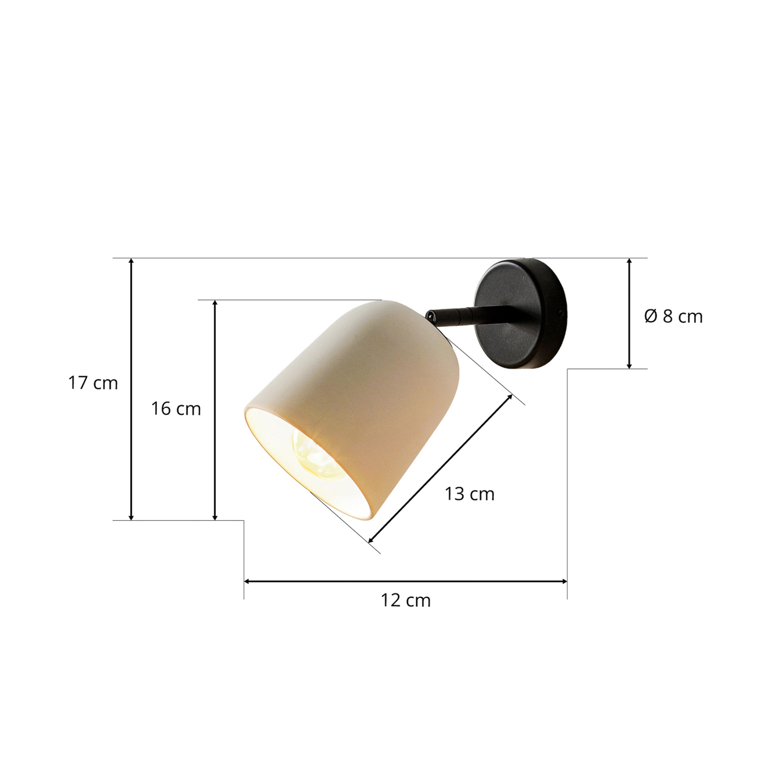 Casablanca Clavio variable ceramic wall lamp