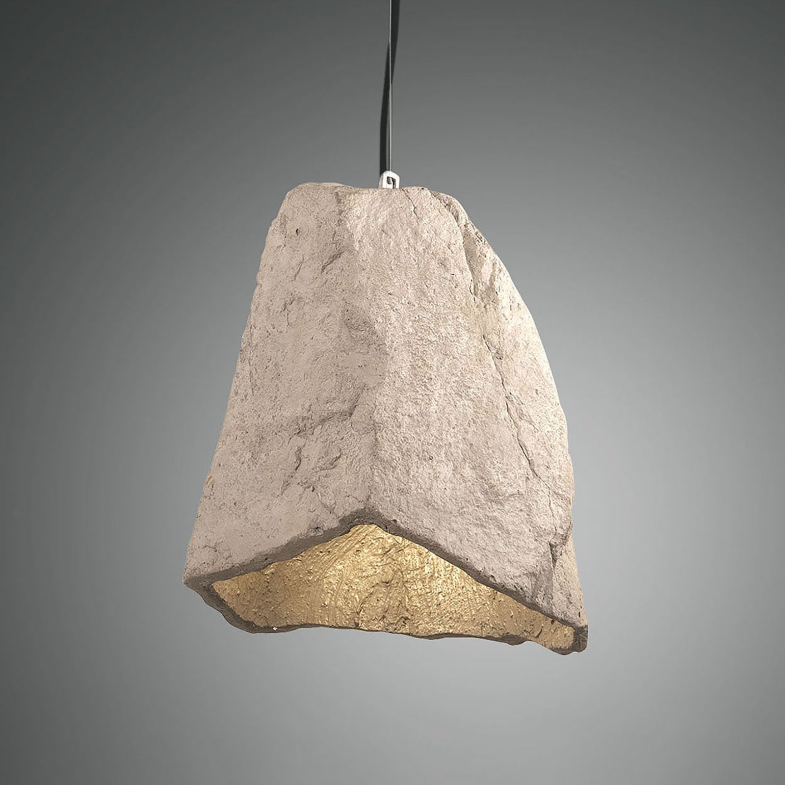 Lámpara colgante Rock en aspecto piedra