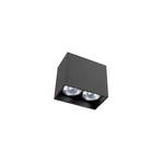 Downlight Gap in eckiger Form, zweiflammig schwarz